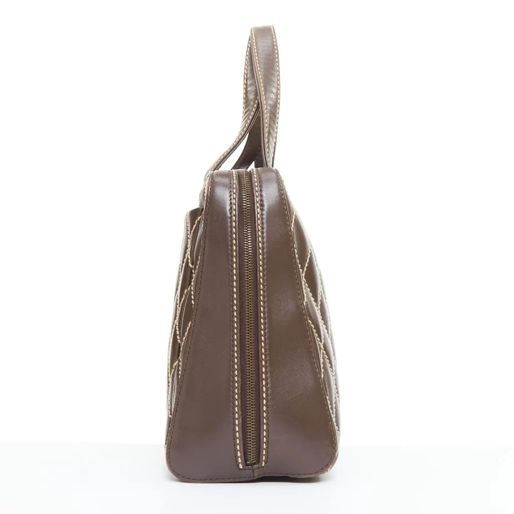 Chanel Wild Stitch Brown Leather Good - Model View