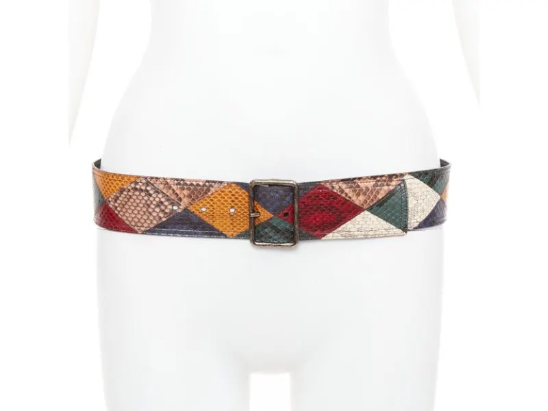 Saint Laurent MultiColor Leather Belt MultiColor Leather Very good - Front View