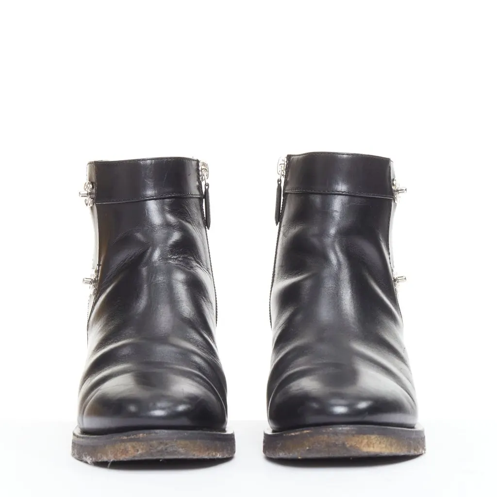 Chanel Black Leather Boots Black Leather Fair - Inside View