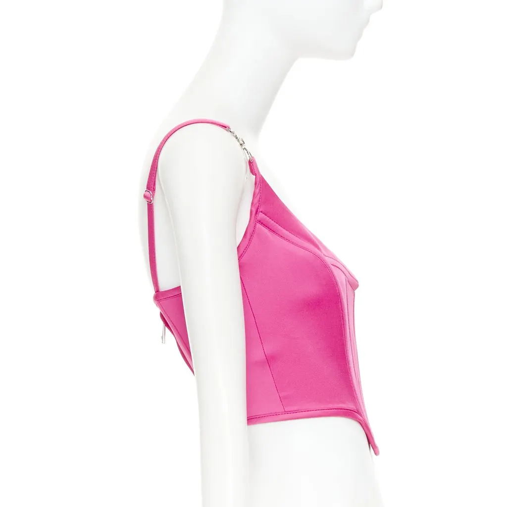 Versace Medusa '95 Satin Corset Pink Never worn, with tag - Model View