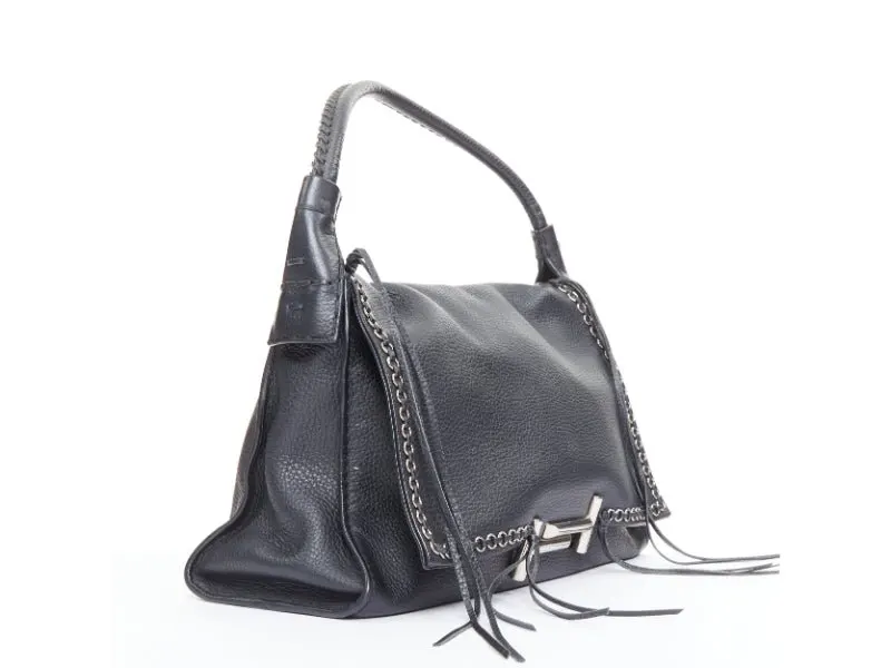 Tod's Double T D Bag Black Leather Good - Inside View
