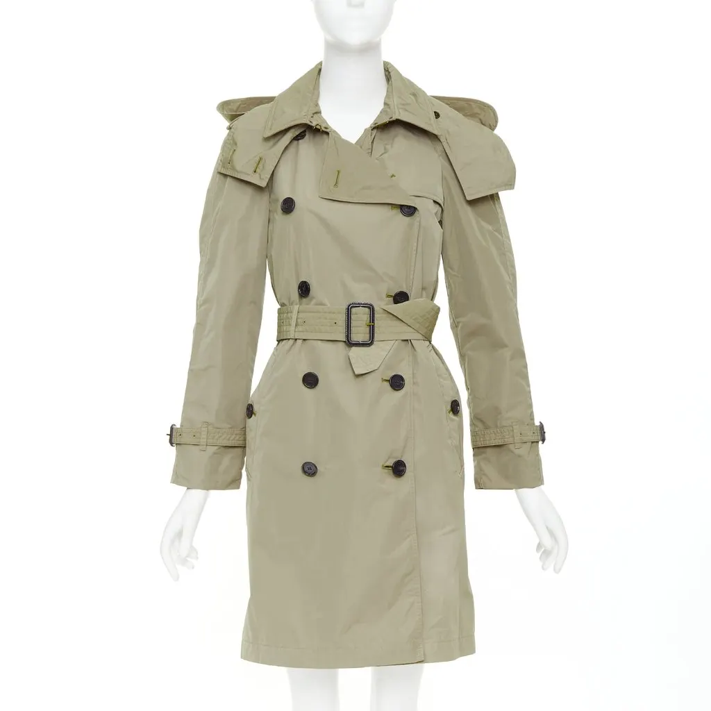 Burberry Beige Polyester Coat Beige Polyester Very good - Front View