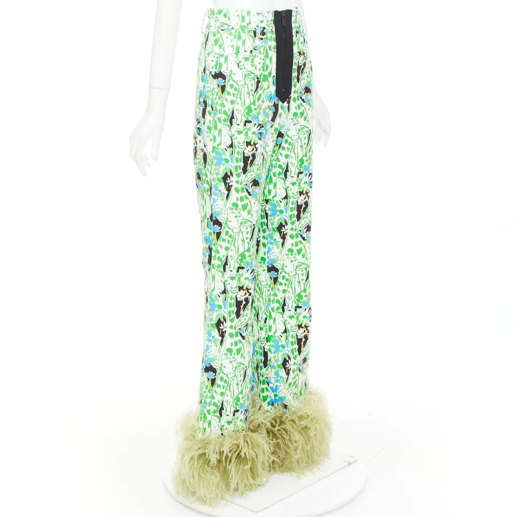 Miu Miu Green Cotton Trouser Green Cotton Never worn, with tag - Inside View