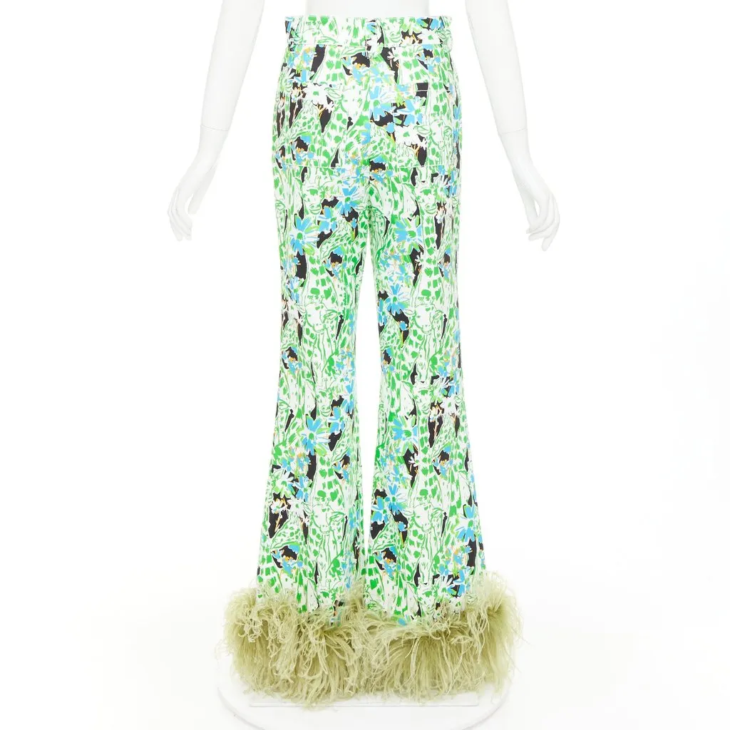 Miu Miu Green Cotton Trouser Green Cotton Never worn, with tag - Box View
