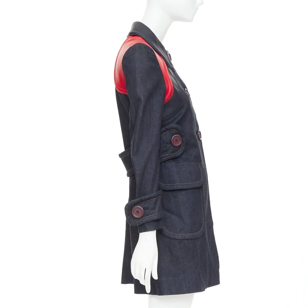 Miu Miu Blue Denim Coat Blue Denim Good - Box View
