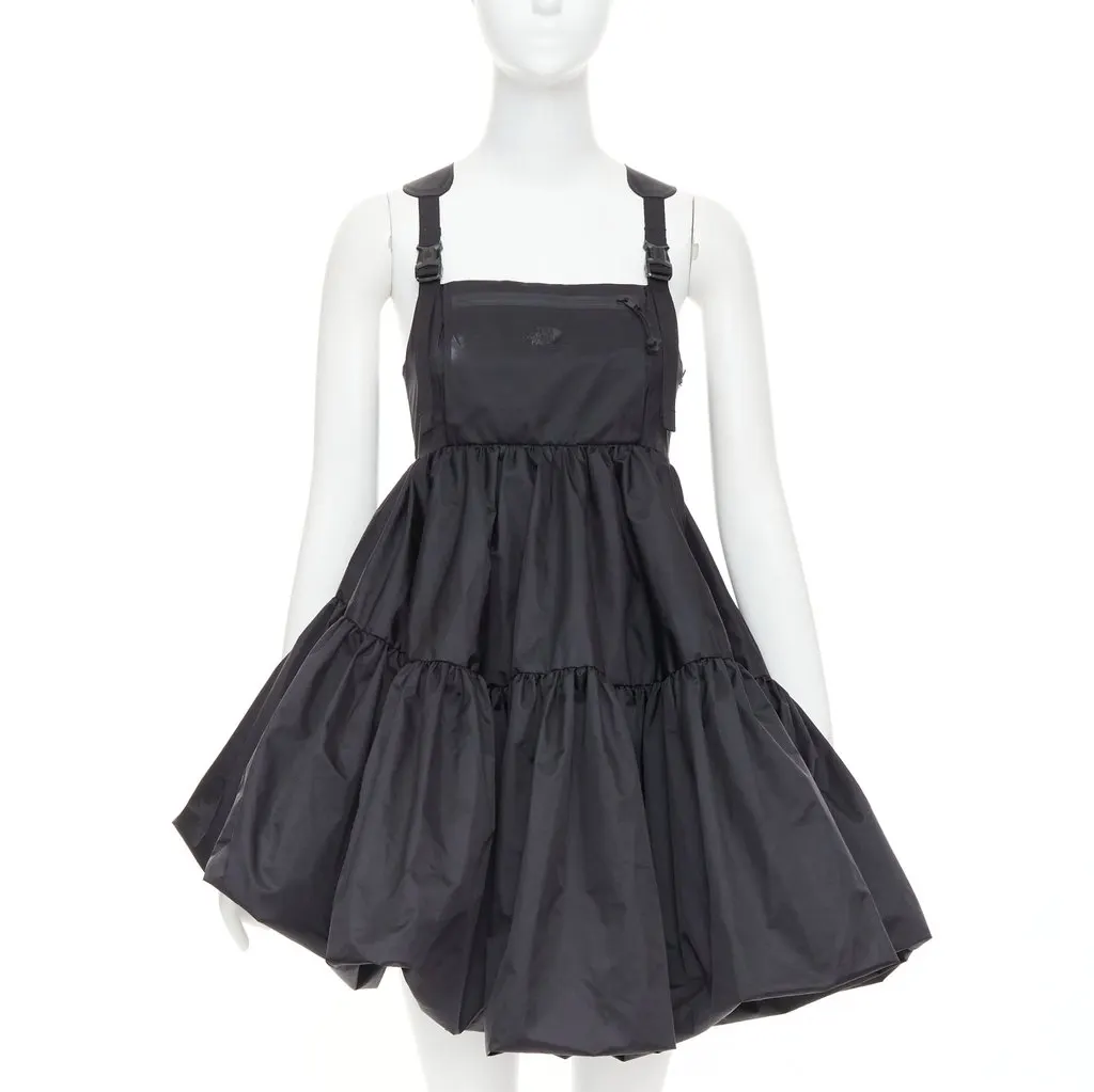 CecIlie Bahnsen SHARA MOUNTAIN DRESS Black Polyamide Never worn, with tag - Front View