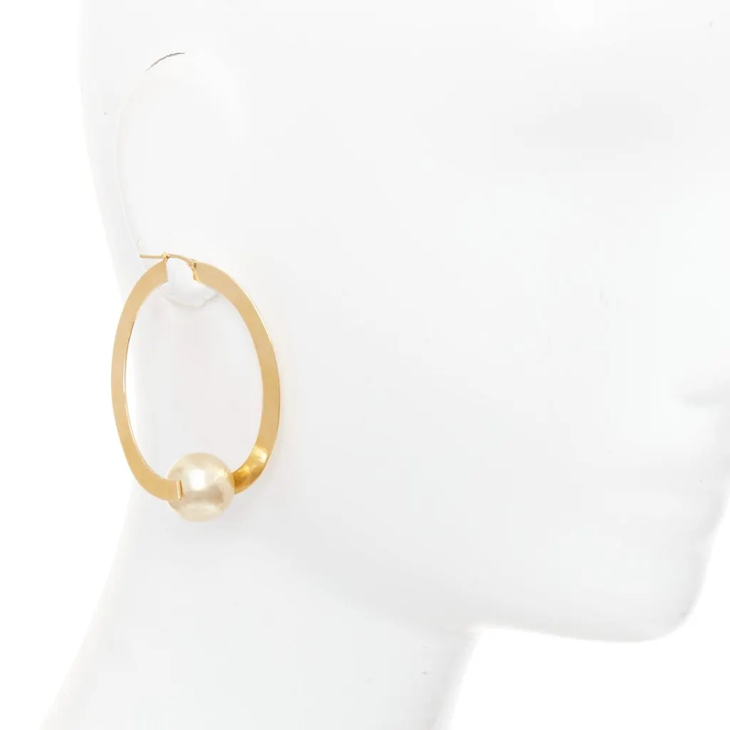 Celine Gold Metal Earrings Gold Metal Very good - Front View
