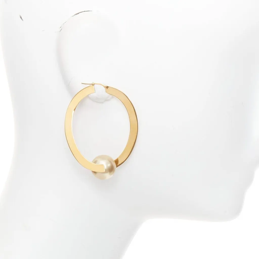 Celine Gold Metal Earrings Gold Metal Very good - Inside View