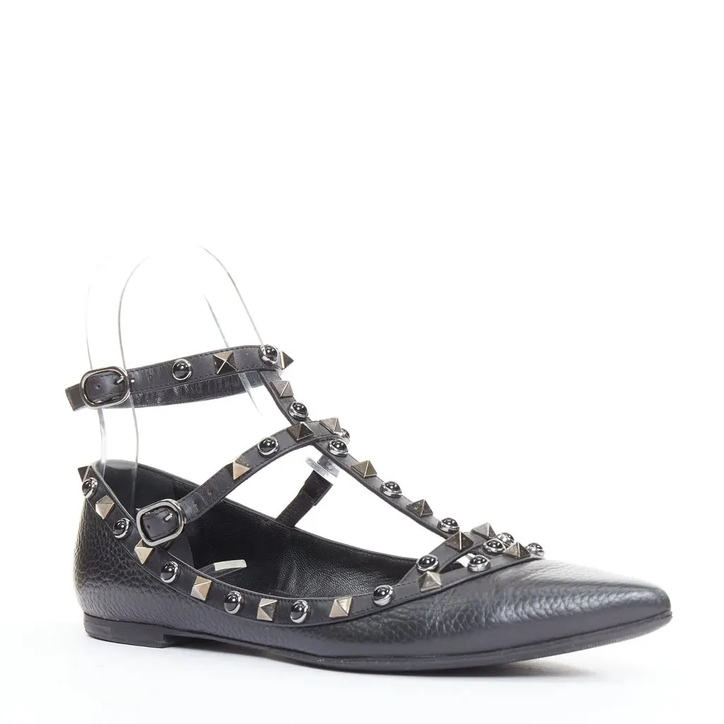 Valentino Rockstud Black Leather Good - Back View