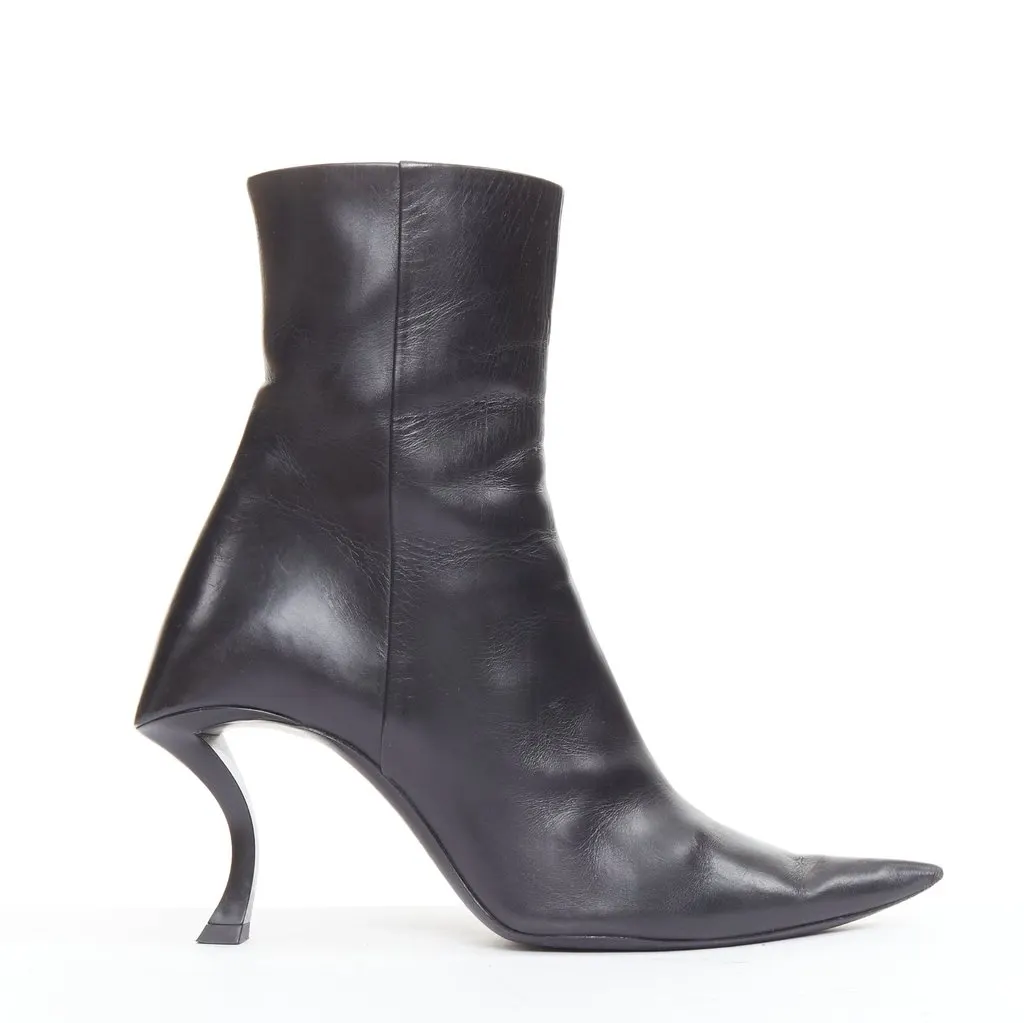 Balenciaga Hourglass Black Leather Fair - Front View