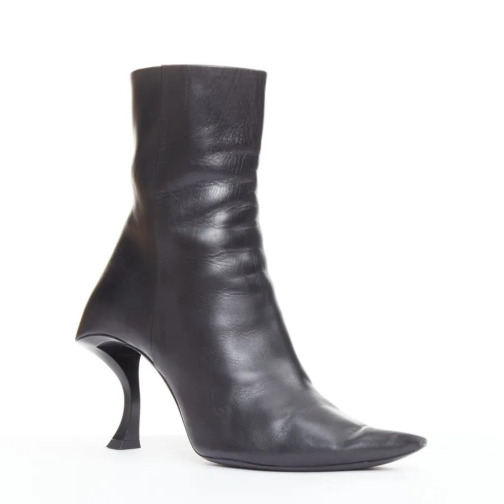 Balenciaga Hourglass Black Leather Fair - Back View