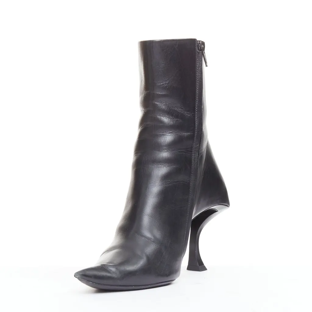 Balenciaga Hourglass Black Leather Fair - Model View