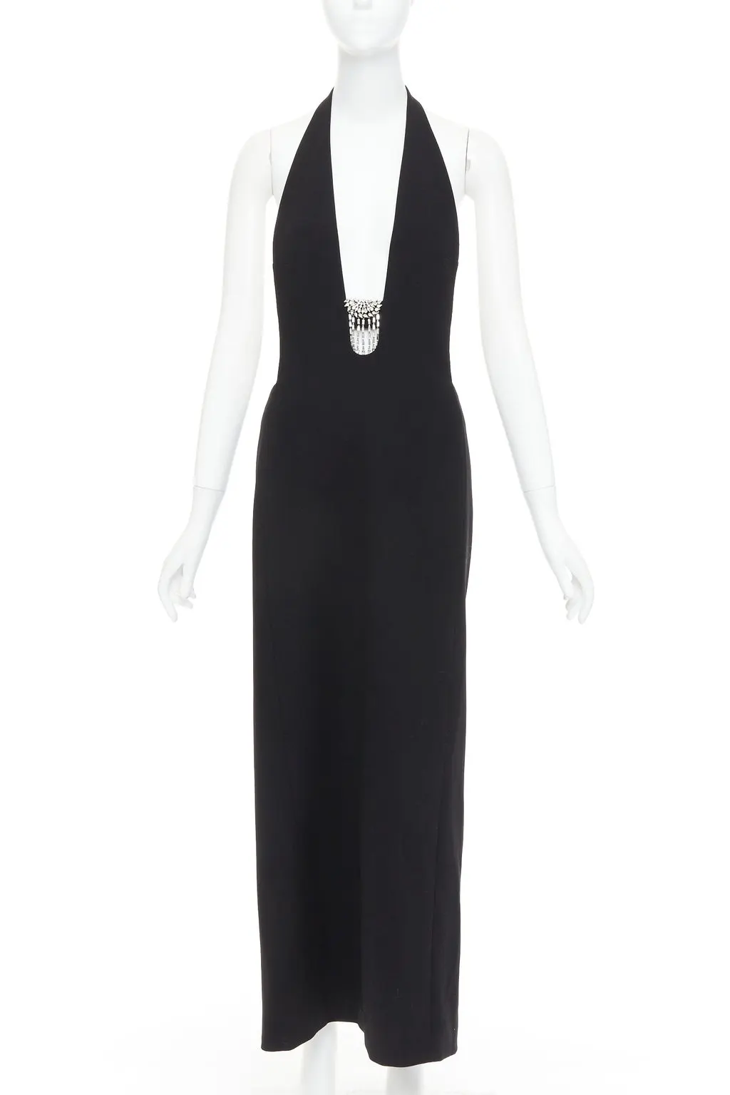 Saint Laurent Black Wool Dress Black Wool Never worn, with tag - Inside View