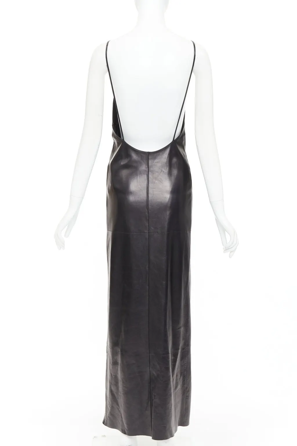 Saint Laurent Black Leather Dress Black Leather Never worn, with tag - Box View