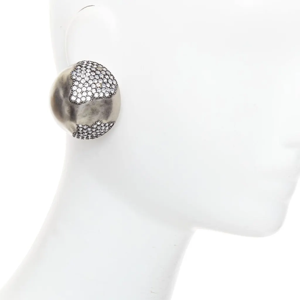 Saint Laurent Silver Metal Earrings Silver Metal Never worn - Back View