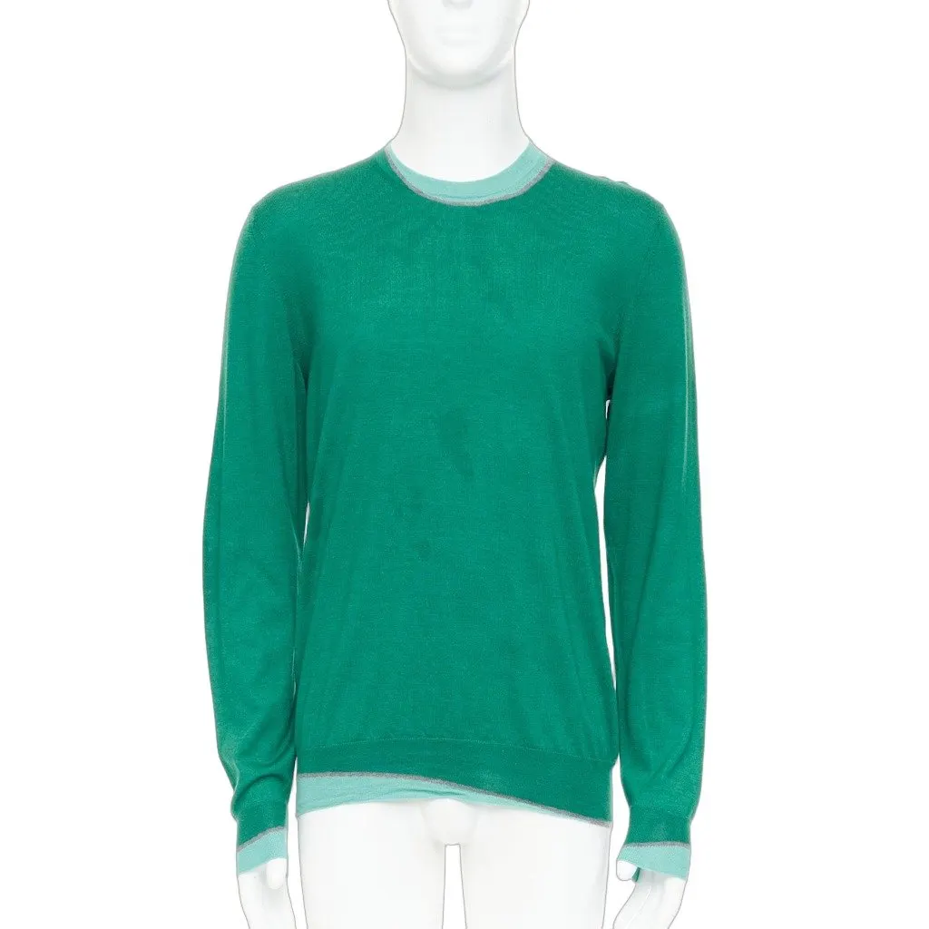 Hermès Green Cashmere Knitwear Green Cashmere Fair - Front View