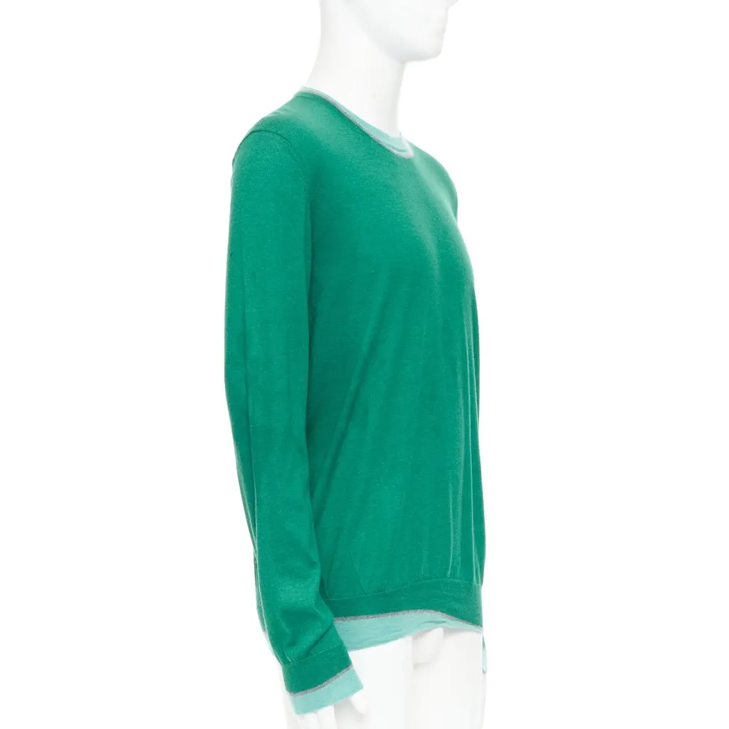 Hermès Green Cashmere Knitwear Green Cashmere Fair - Inside View