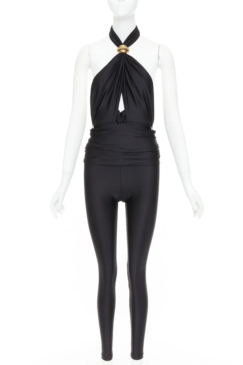 Saint Laurent Black Polyamide Jumpsuit Black Polyamide Never worn, with tag - Front View