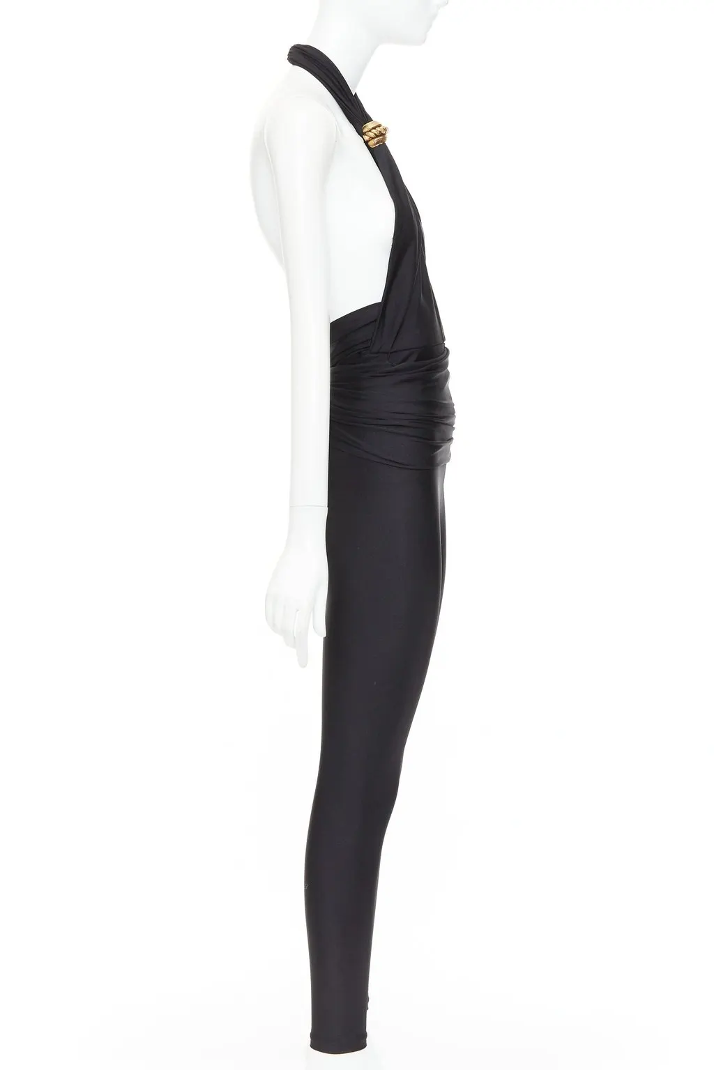 Saint Laurent Black Polyamide Jumpsuit Black Polyamide Never worn, with tag - Model View