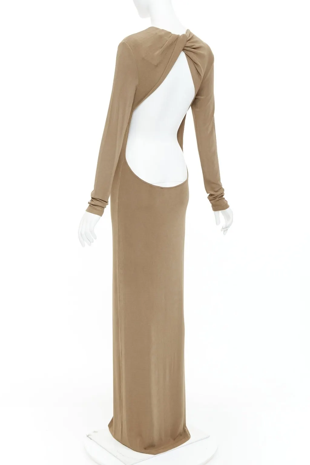 Saint Laurent Khaki Viscose Dress Khaki Viscose Never worn, with tag - Box View