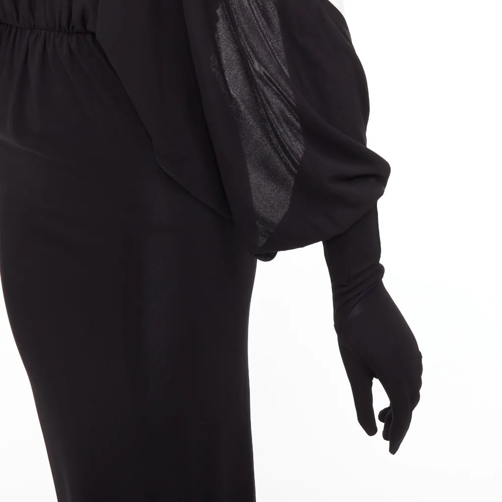Saint Laurent Rosie Huntington-Whiteley, v Black Viscose Never worn, with tag - Back View