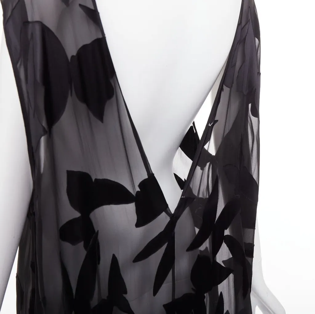 Saint Laurent Black Viscose Dress Black Viscose Never worn, with tag - Back View