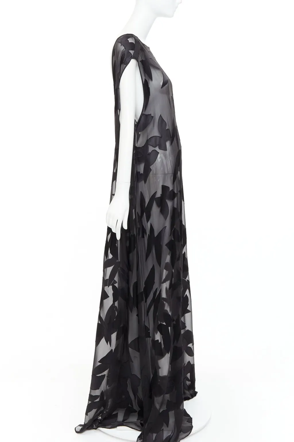 Saint Laurent Black Viscose Dress Black Viscose Never worn, with tag - Model View