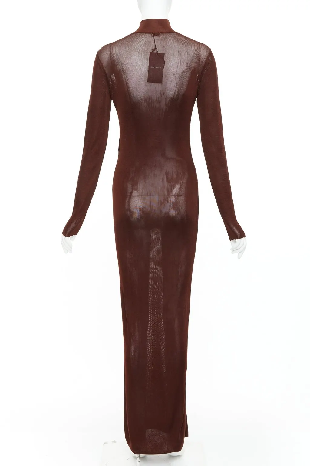 Saint Laurent Brown Viscose Dress Brown Viscose Never worn, with tag - Box View