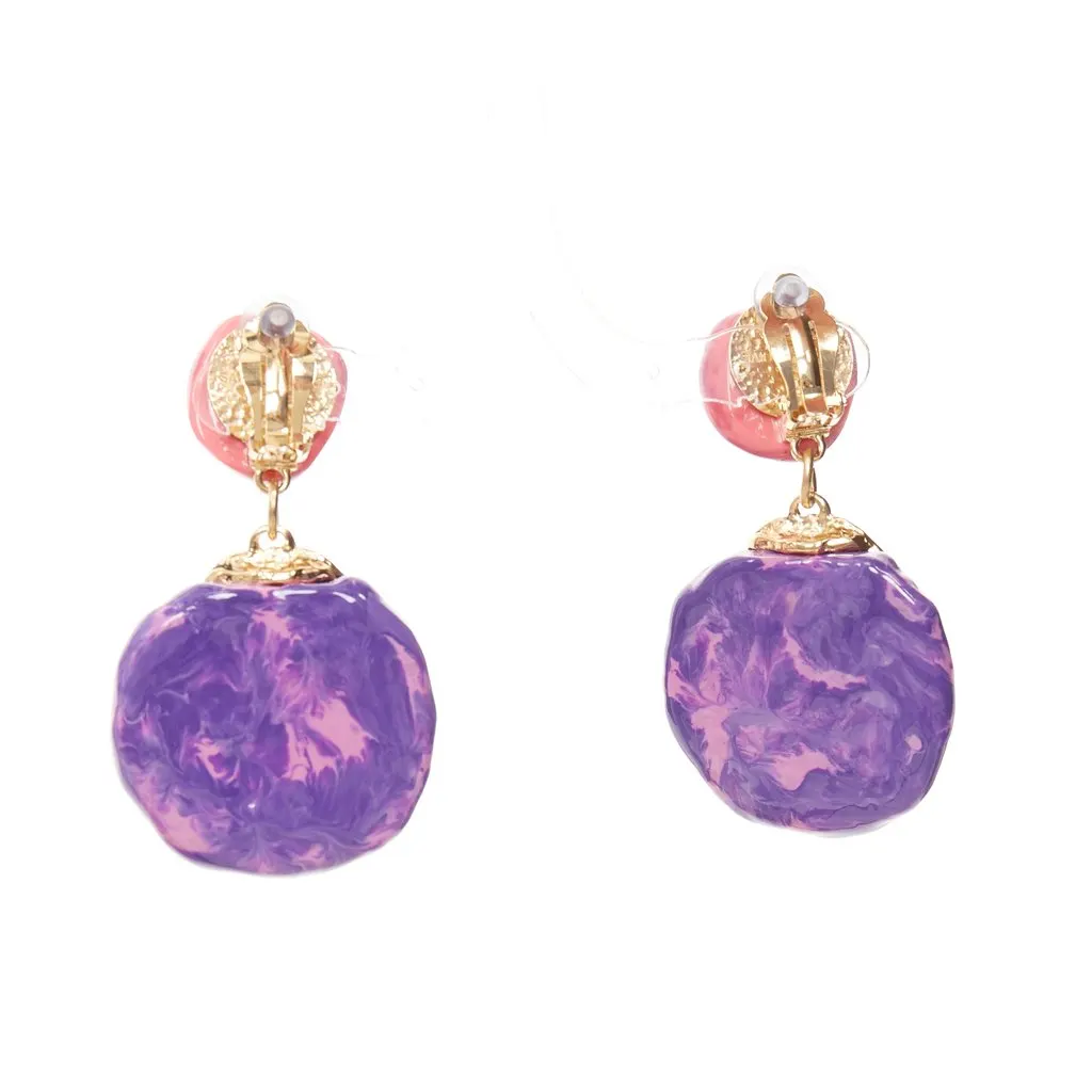 Saint Laurent Pink Plastic Earrings Pink Plastic Never worn - Inside View