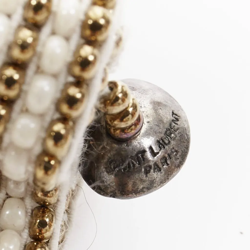 Saint Laurent Ecru Plastic Jewellery Ecru Plastic Never worn - Back View