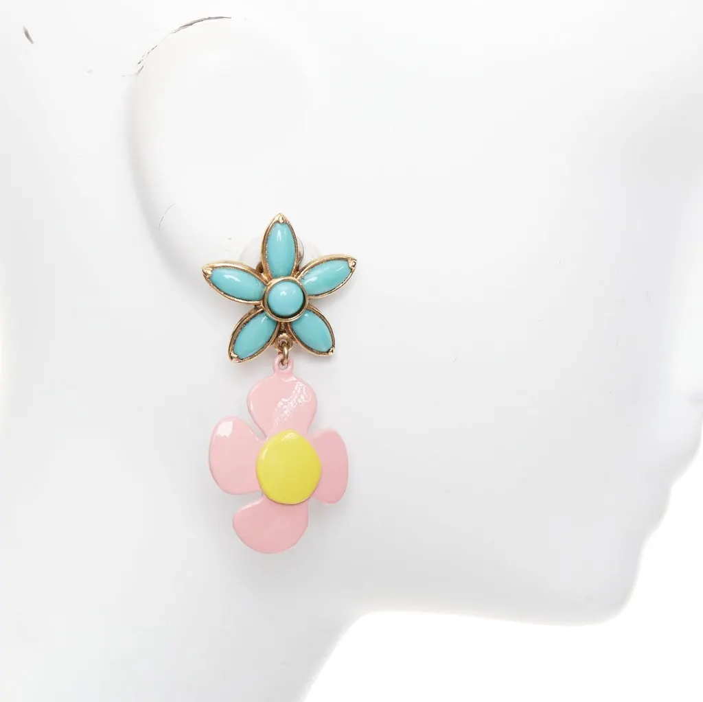 Saint Laurent Turquoise Metal Earrings Turquoise Metal Never worn - Inside View