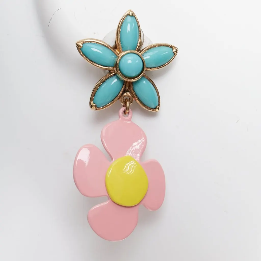 Saint Laurent Turquoise Metal Earrings Turquoise Metal Never worn - Box View