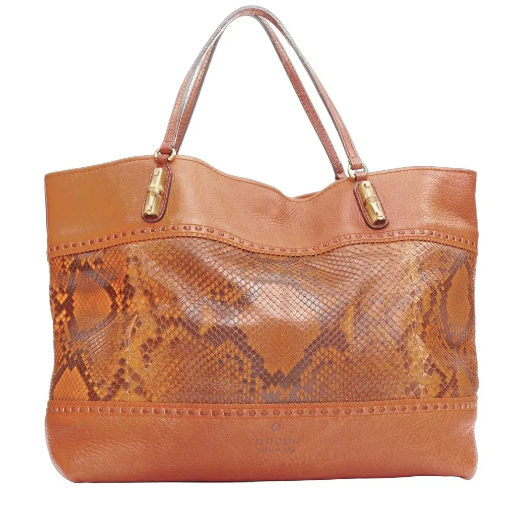 Gucci Laidback Crafty Orange Leather Fair - Front View