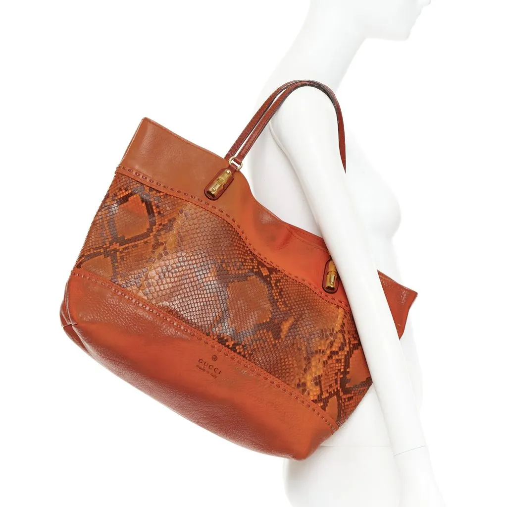 Gucci Laidback Crafty Orange Leather Fair - Back View
