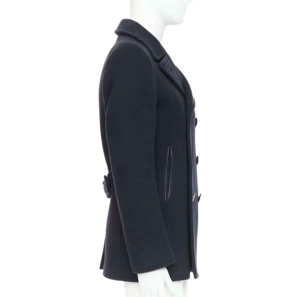 Tom Ford Navy Wool Coat Navy Wool Fair - Box View