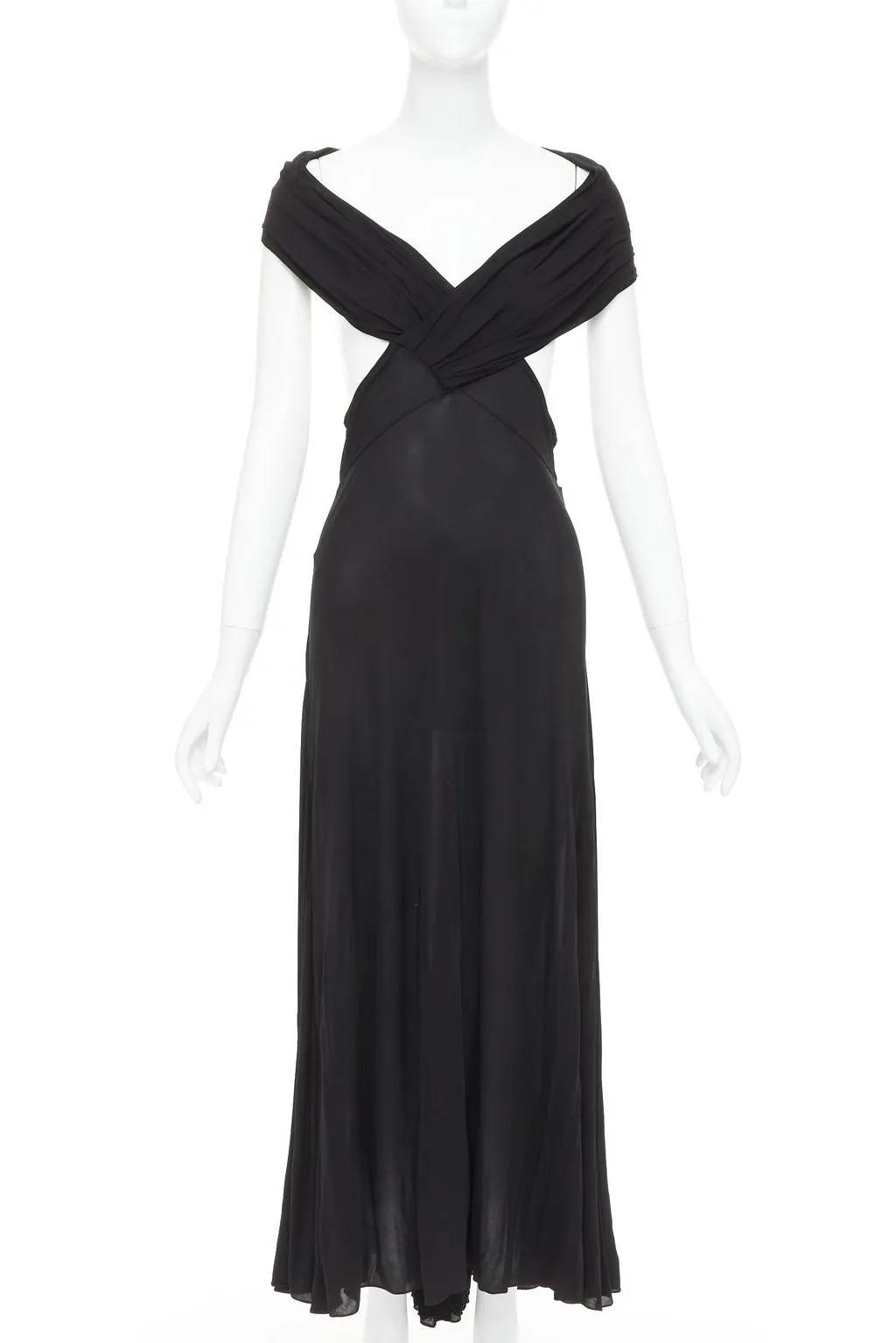 Saint Laurent Black Viscose Dress Black Viscose Never worn, with tag - Front View