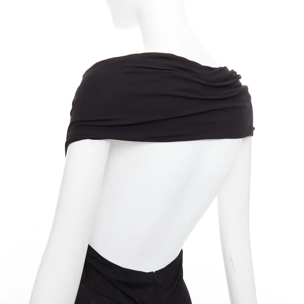 Saint Laurent Black Viscose Dress Black Viscose Never worn, with tag - Back View