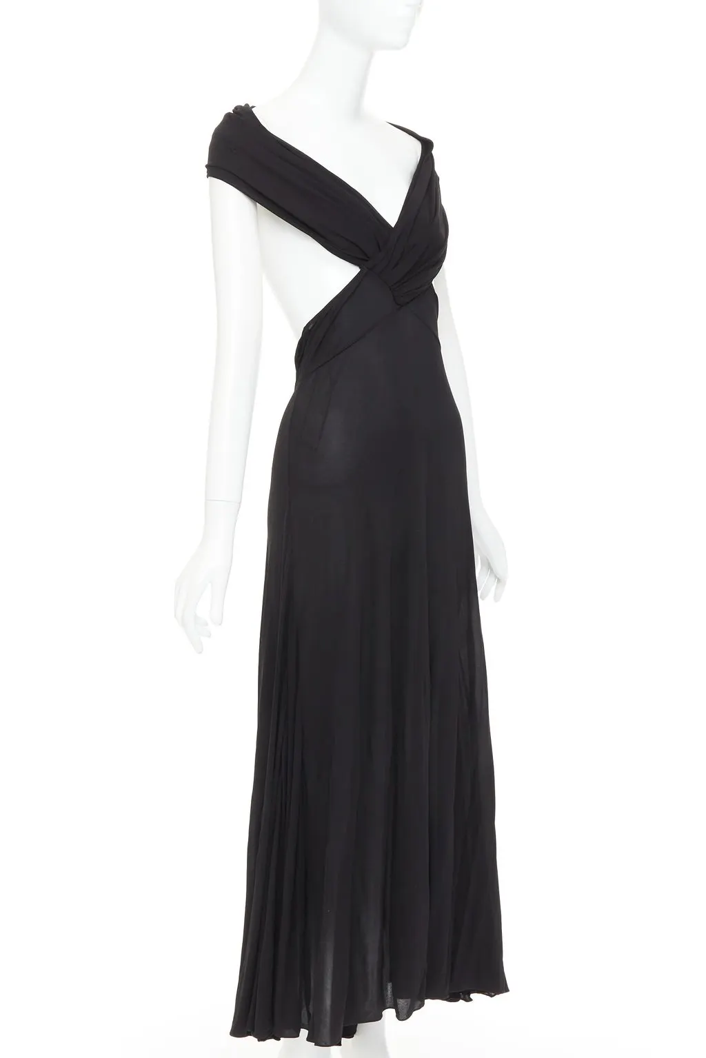 Saint Laurent Black Viscose Dress Black Viscose Never worn, with tag - Inside View