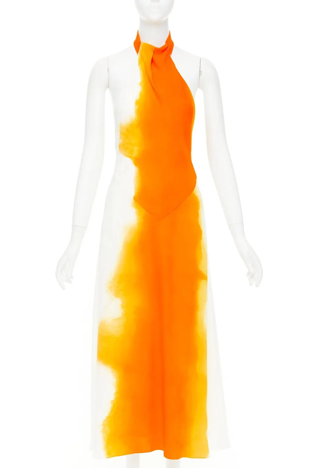 Salvatore Ferragamo Ecru Polyester Dress Ecru Polyester Never worn, with tag - Front View