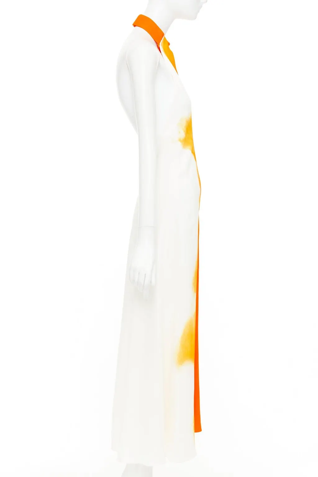 Salvatore Ferragamo Ecru Polyester Dress Ecru Polyester Never worn, with tag - Model View