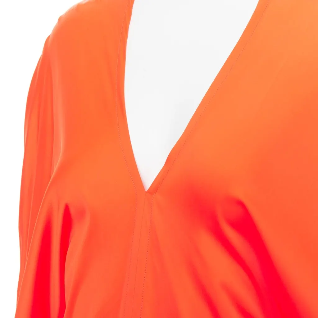 Salvatore Ferragamo Orange Viscose Dress Orange Viscose Never worn, with tag - Back View
