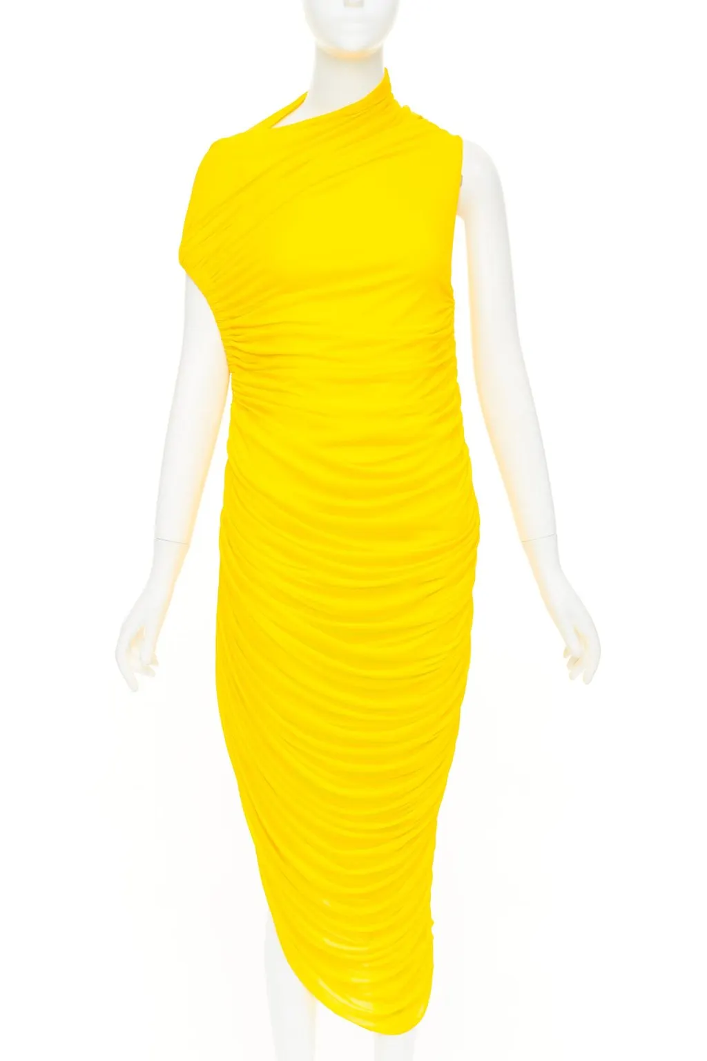 Salvatore Ferragamo P00846660 Yellow Viscose Never worn, with tag - Back View