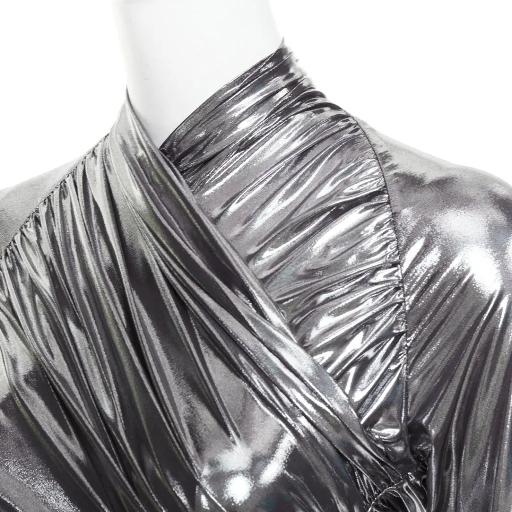Salvatore Ferragamo Silver Polyester Dress Silver Polyester Never worn, with tag - Back View