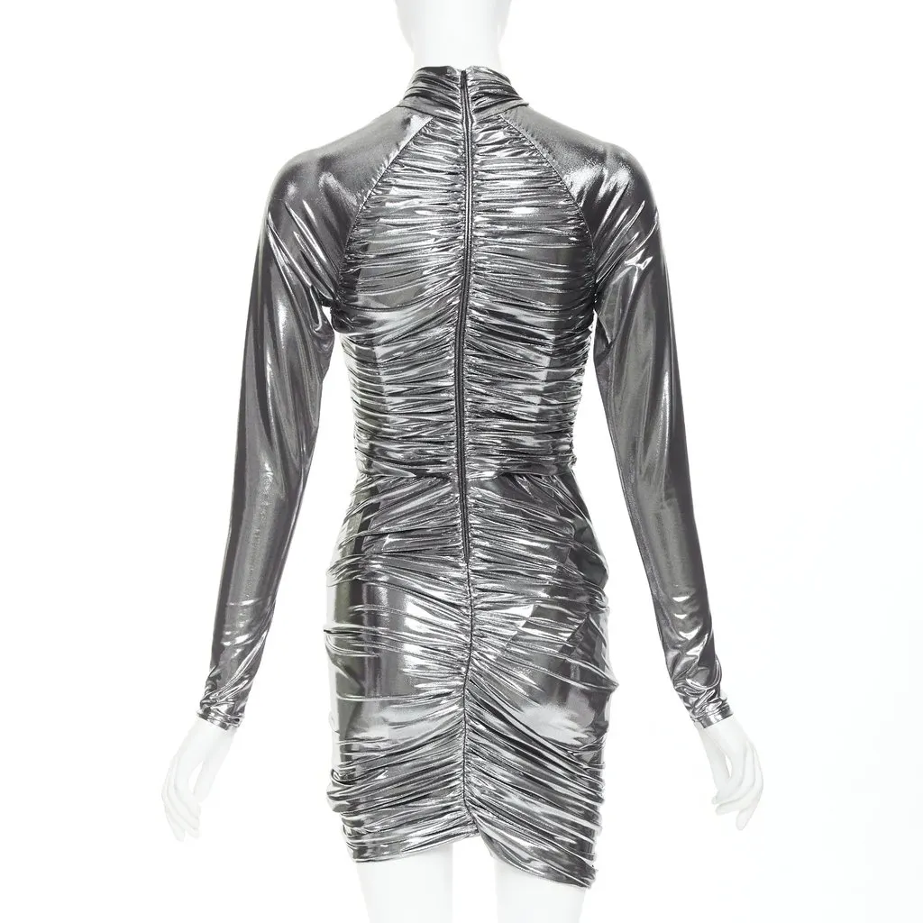 Salvatore Ferragamo Silver Polyester Dress Silver Polyester Never worn, with tag - Box View