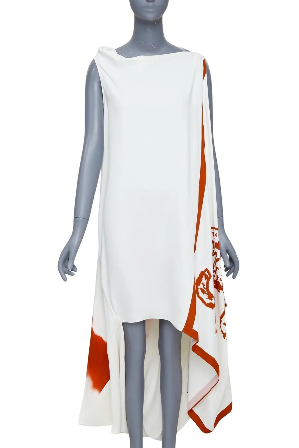 Salvatore Ferragamo Ecru Viscose Dress Ecru Viscose Never worn, with tag - Front View