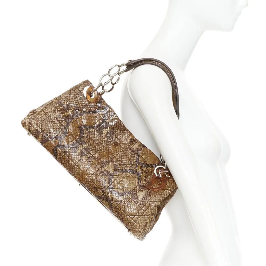 Dior Dior Soft Shopping Bag Brown Leather Fair - Back View