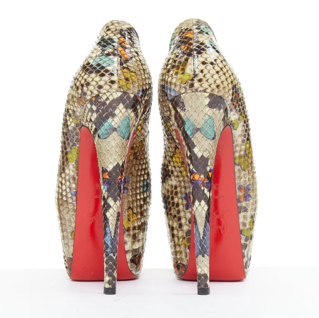 Christian Louboutin Highness 160 Beige Leather Very good - Box View
