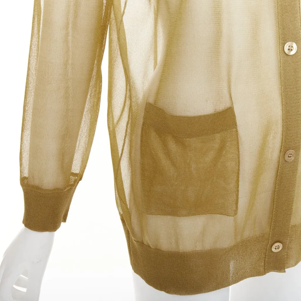 Saint Laurent Camel Silk Knitwear Camel Silk Good - Back View