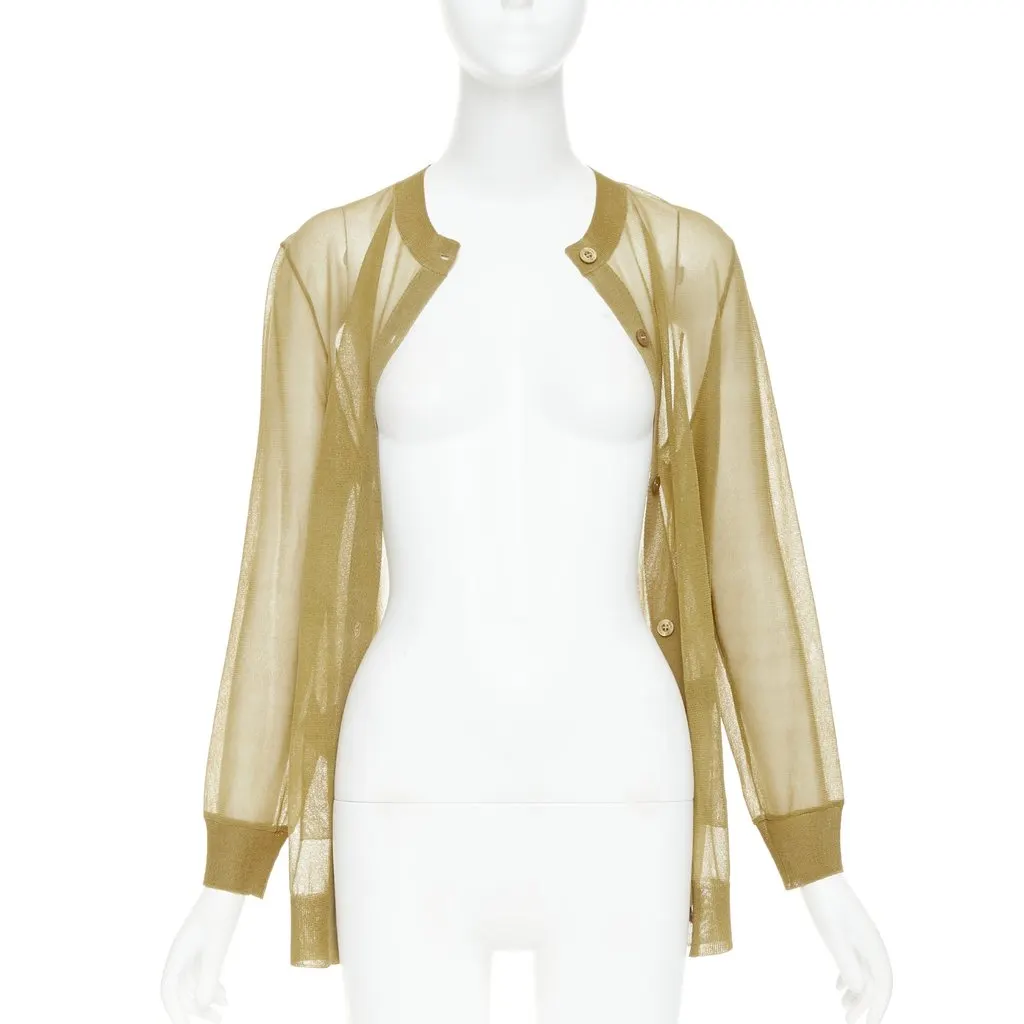 Saint Laurent Camel Silk Knitwear Camel Silk Good - Inside View