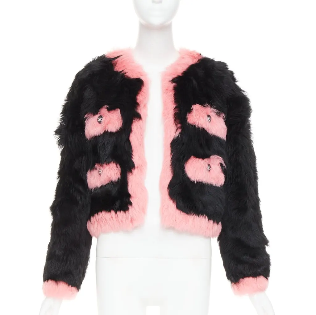 Chanel Black Fur Coat Black Fur Never worn, with tag - Front View